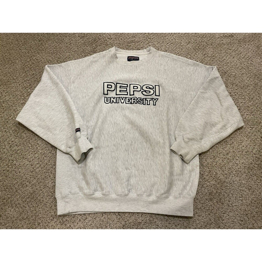 Vintage Jansport Pepsi University Sweatshirt Men's Size Large Embroidered